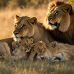 Lion grooming