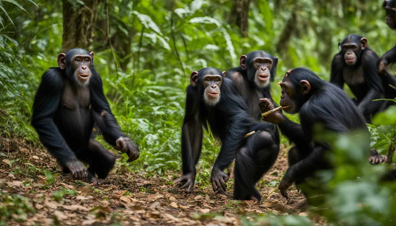 Chimpanzee hunting habits