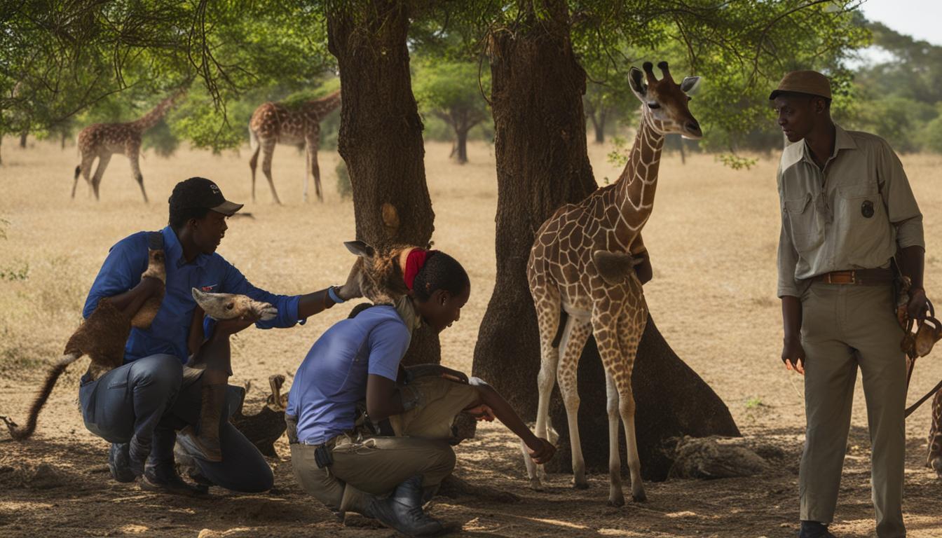 Giraffe orphan care
