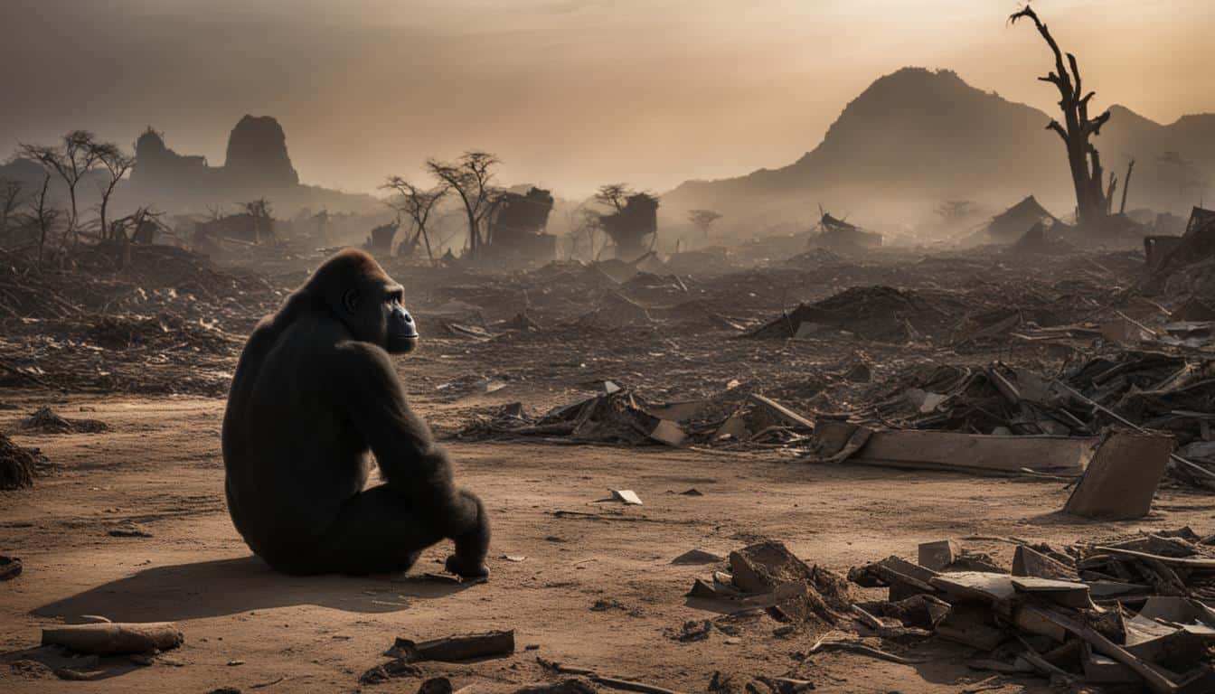 Gorilla and human interaction