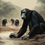 How are chimpanzees affected by climate change in their habitats?