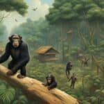 How have humans impacted chimpanzee populations historically?