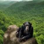 How is habitat loss impacting wild chimpanzee populations?