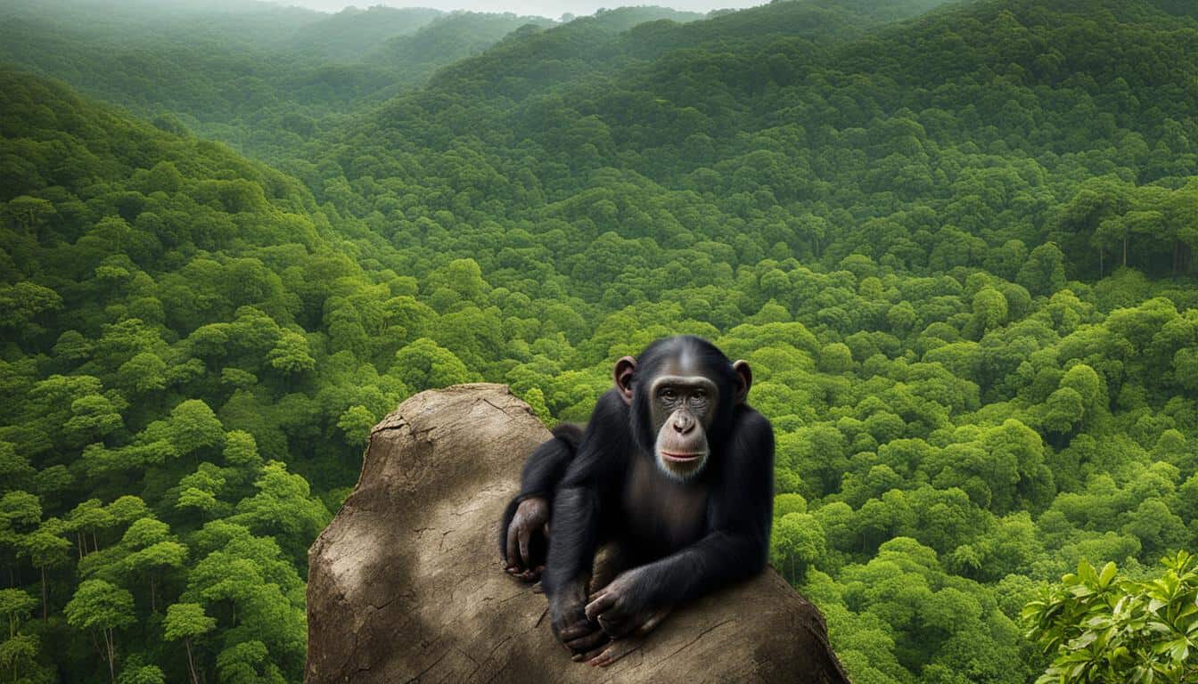How is habitat loss impacting wild chimpanzee populations?