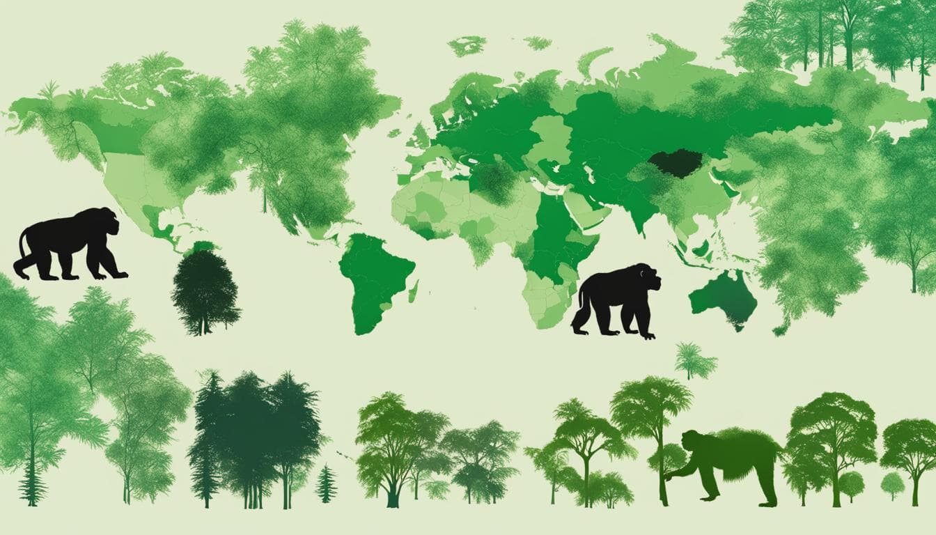 What is the current conservation status of chimpanzee populations?