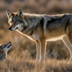 How can you tell the difference between a coyote and a wolf?