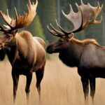 How can you tell the difference between a moose and an elk?