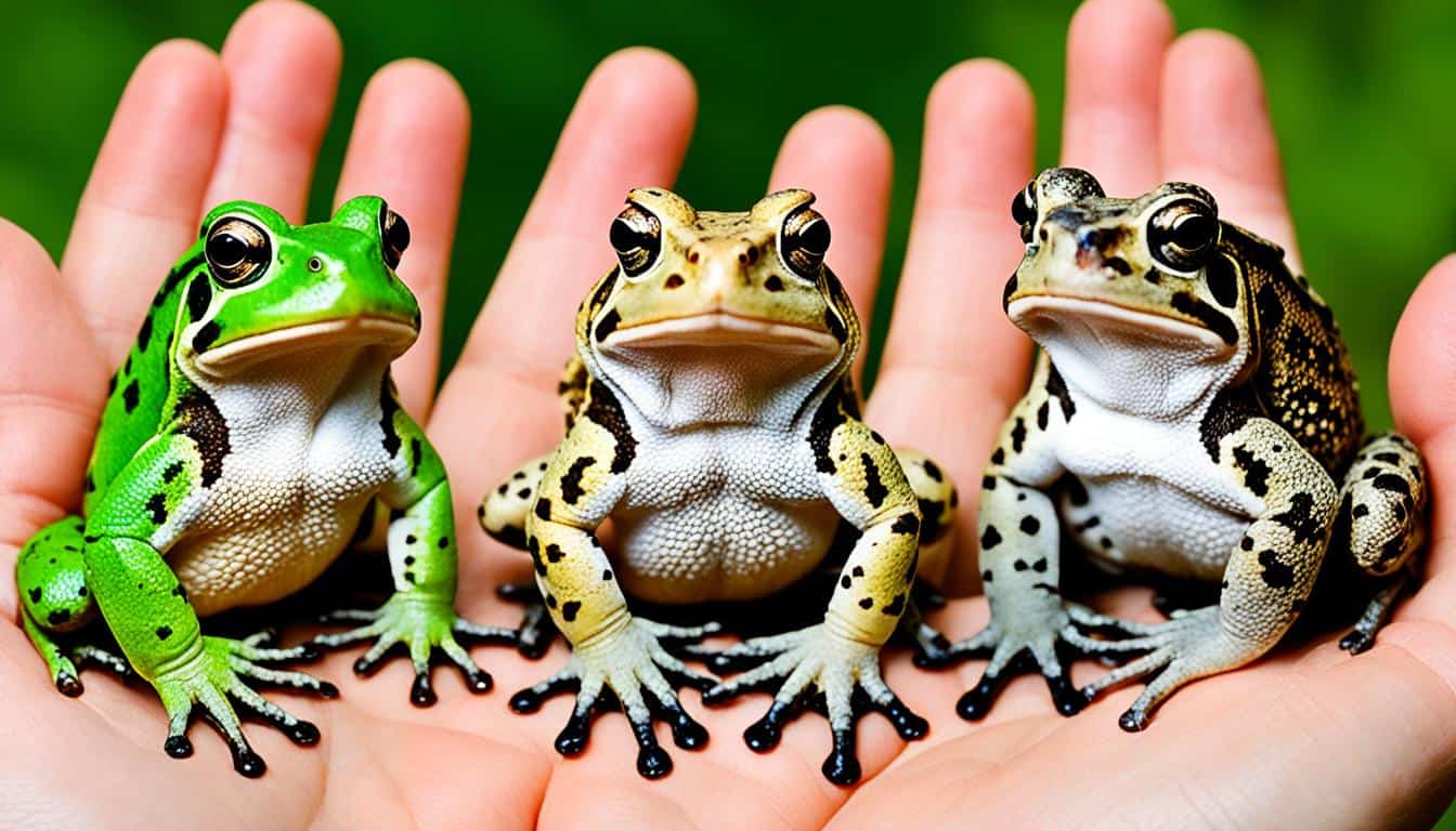 How do you identify different species of toads in the USA?