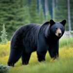 What is the range of the American black bear?