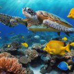 What types of marine life are found along the coast of the USA?