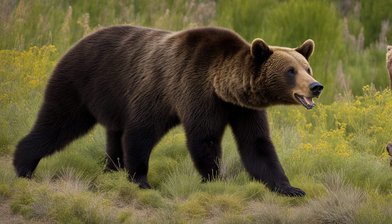 How do you distinguish between a black bear and a grizzly bear?