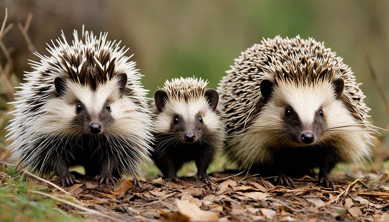 How do you distinguish between a porcupine and a hedgehog?