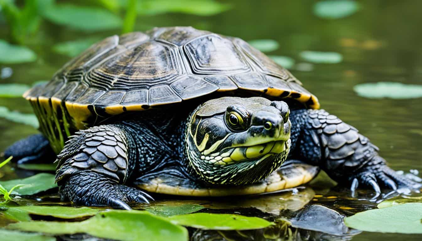 What is the diet of a common snapping turtle?