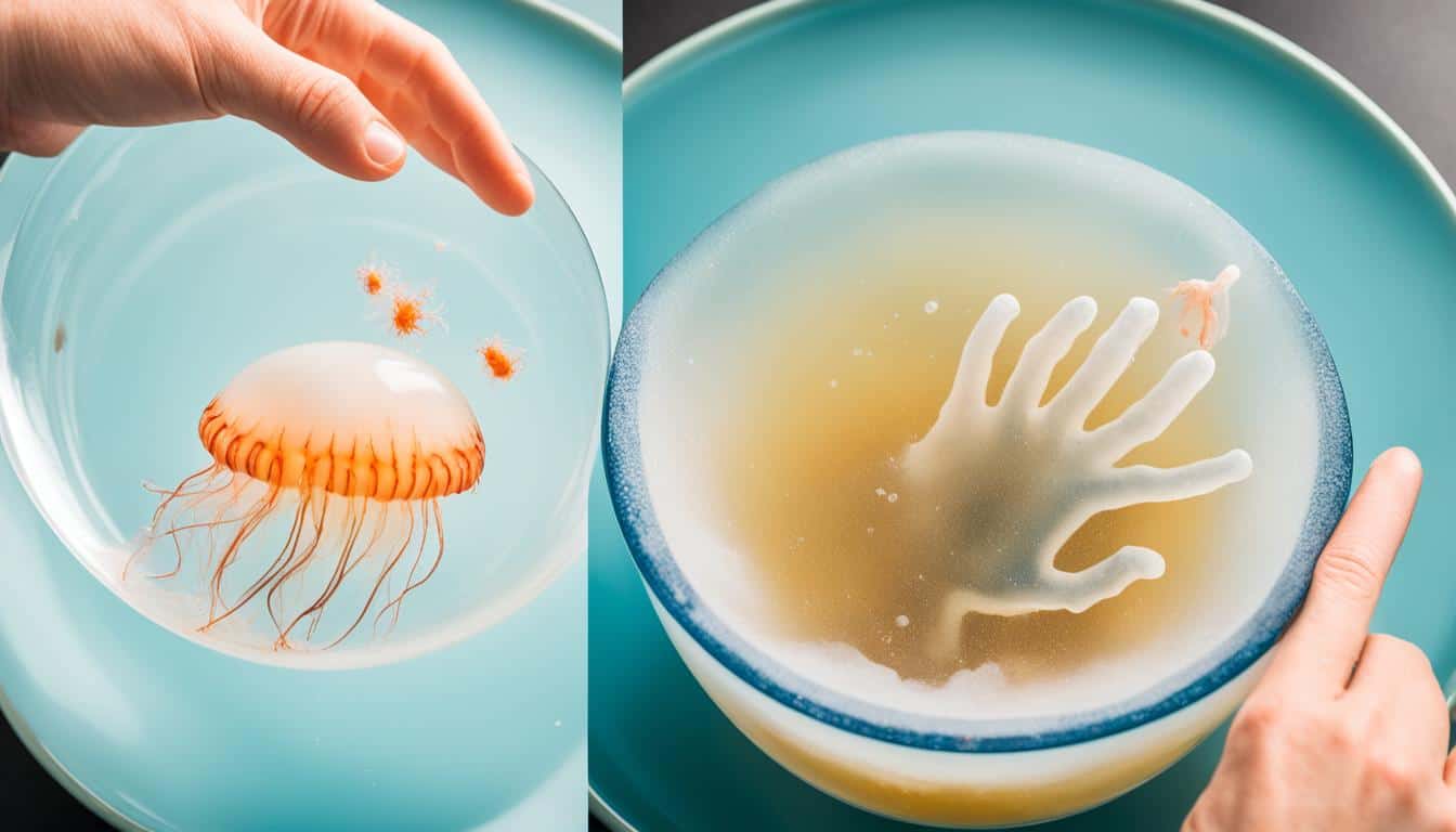 How can you treat a jellyfish sting?