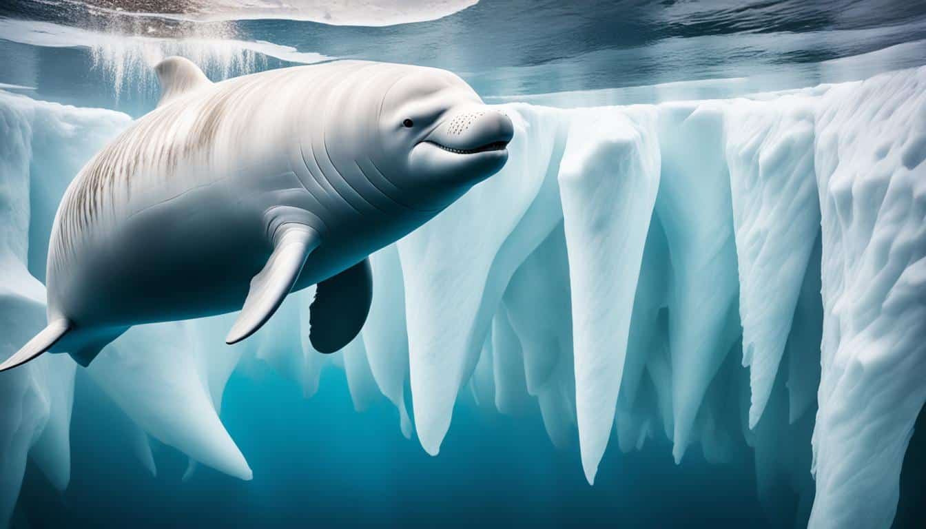 How do beluga whales navigate under ice?