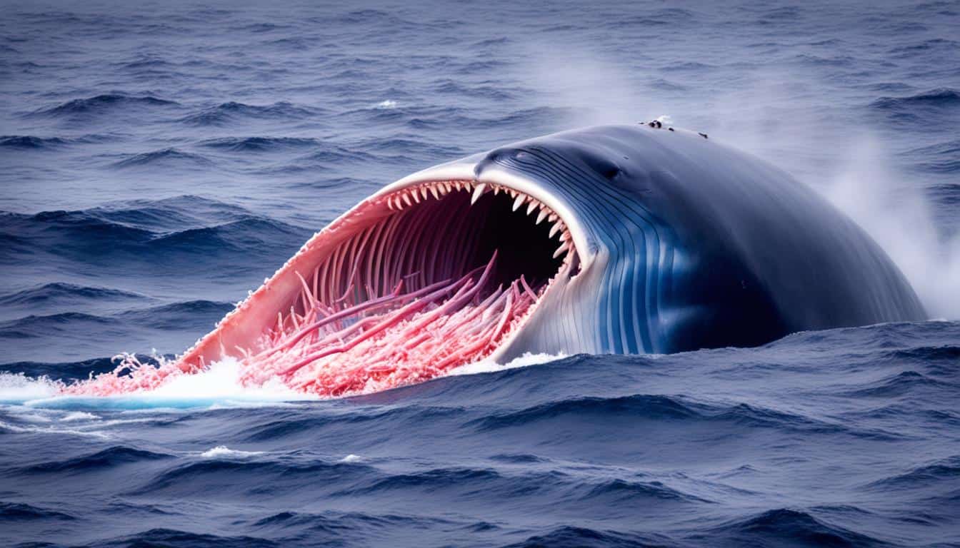 How do blue whales feed?