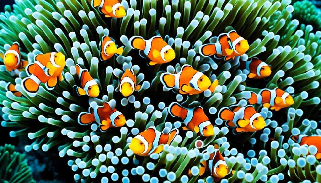 How do clownfish interact with other fish?