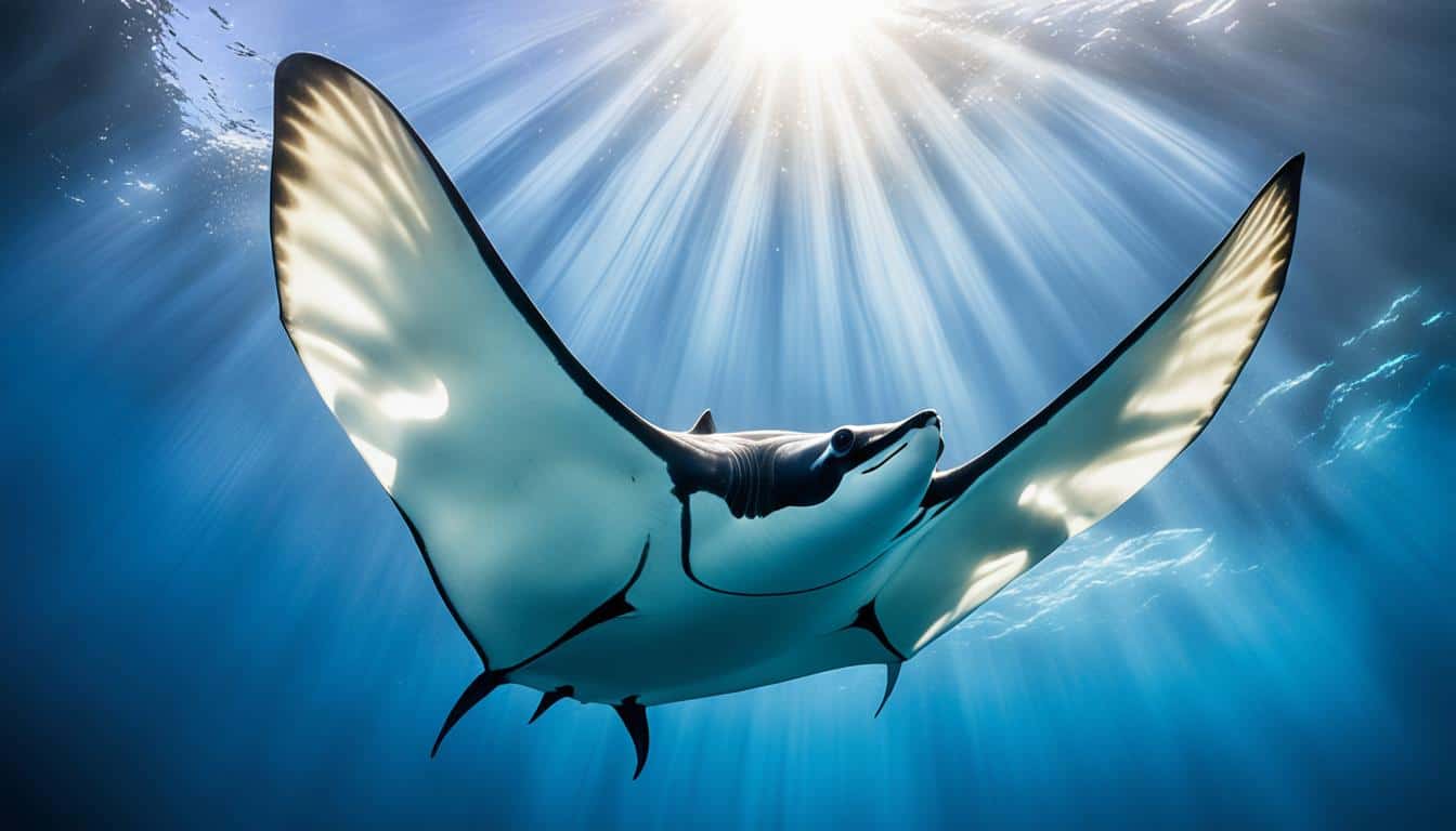 How do manta rays swim?