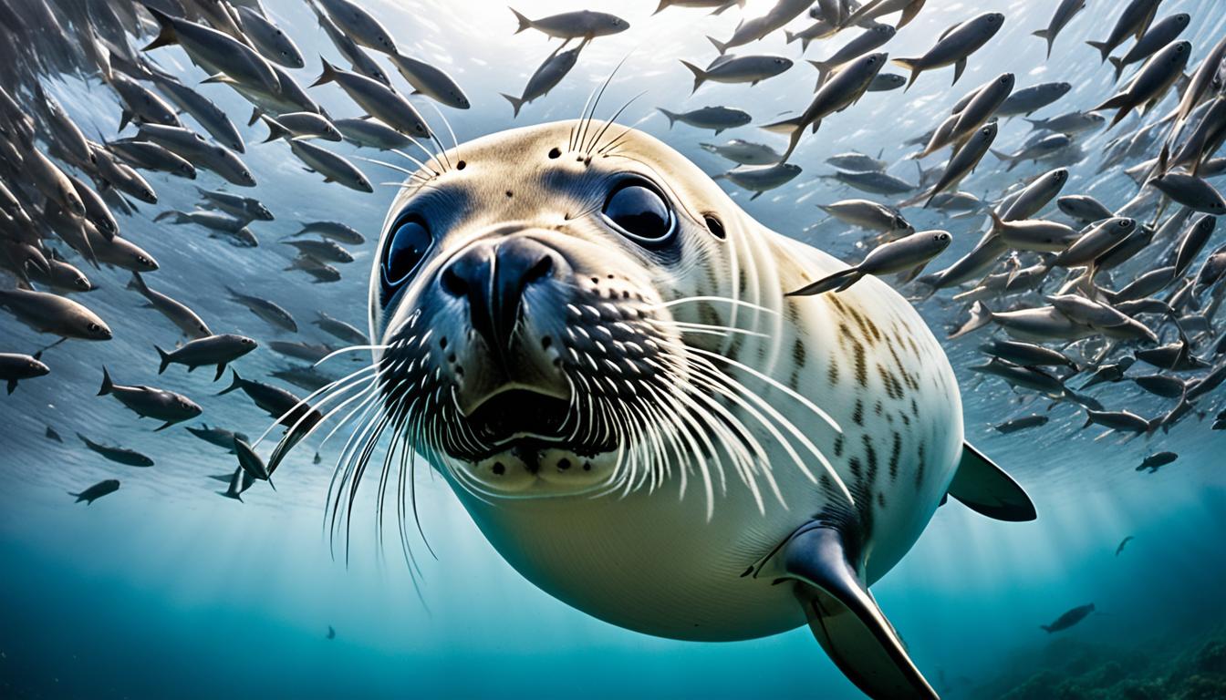 How do seals hunt for food?