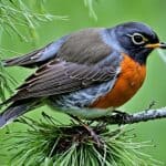 What are the nesting habits of the American robin?