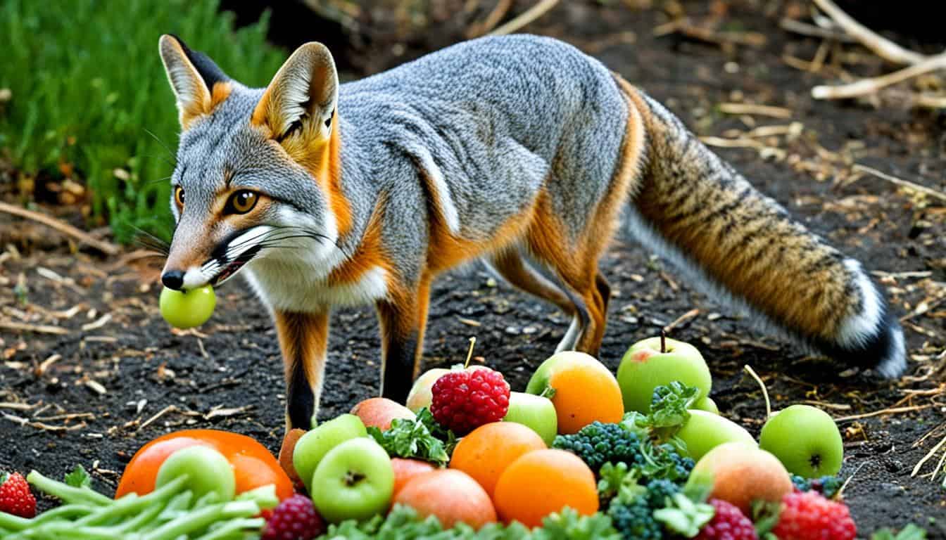 What is the diet of a gray fox?
