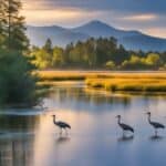 What types of habitats do sandhill cranes prefer?