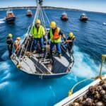 How are scallops harvested?