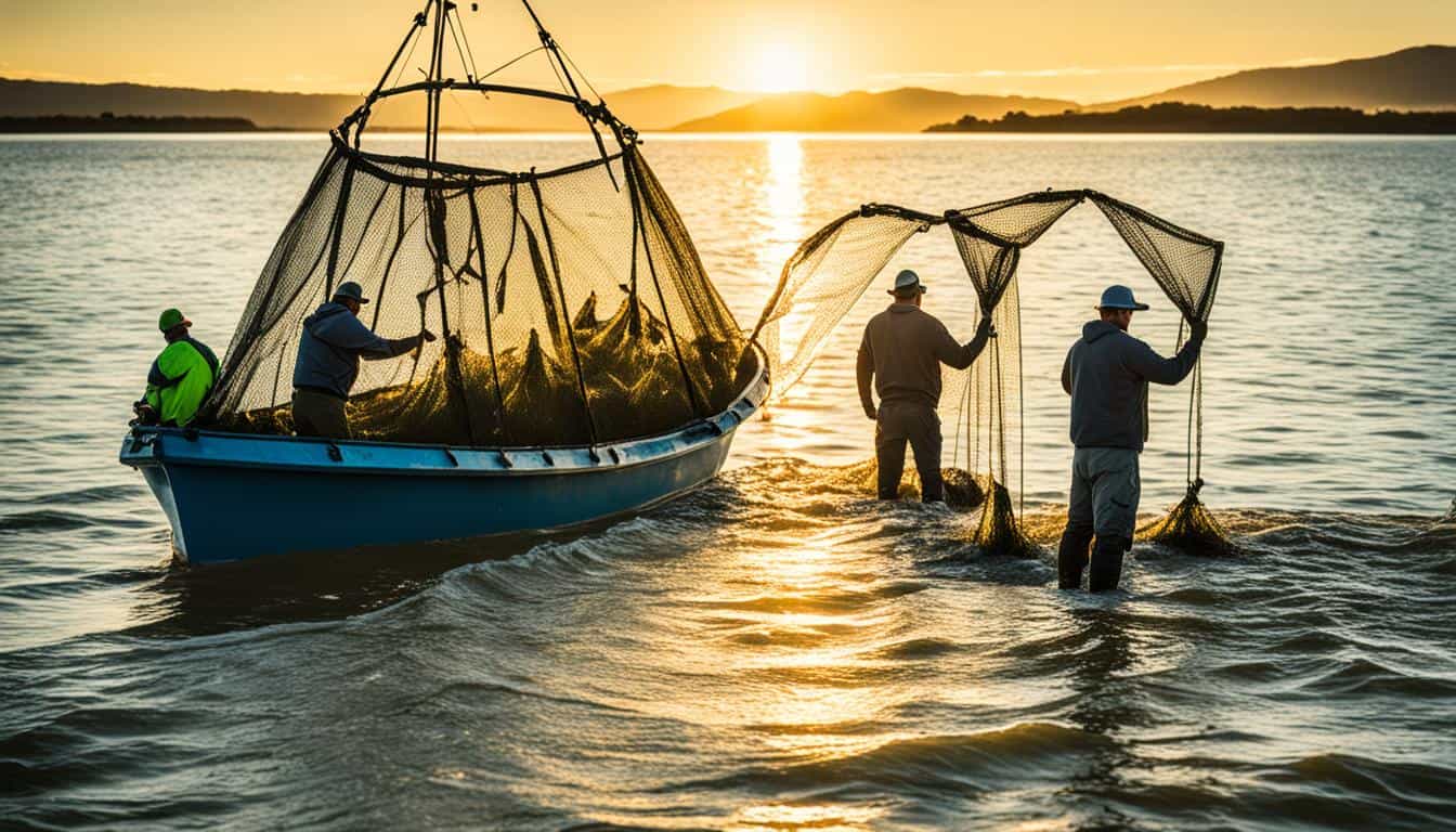 How are shrimp harvested?