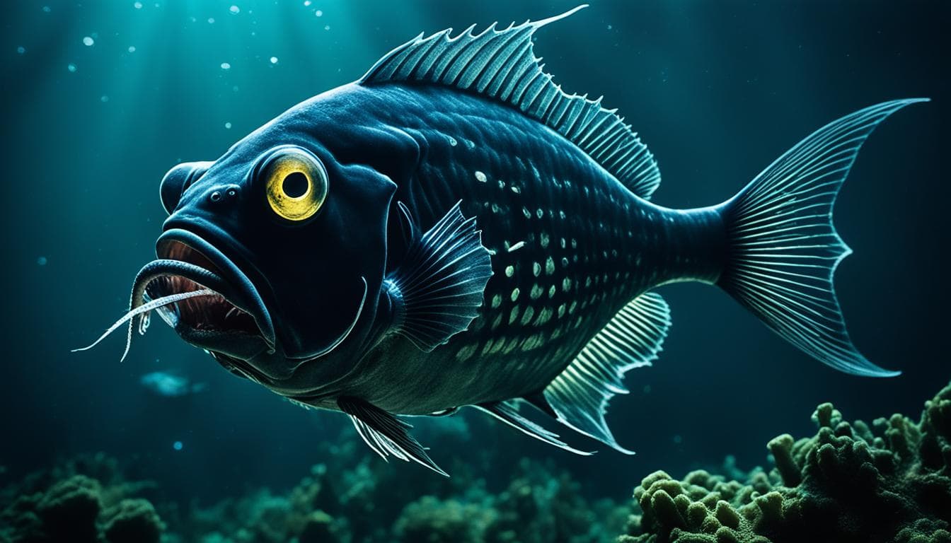 How do anglerfish adapt to deep-sea environments?