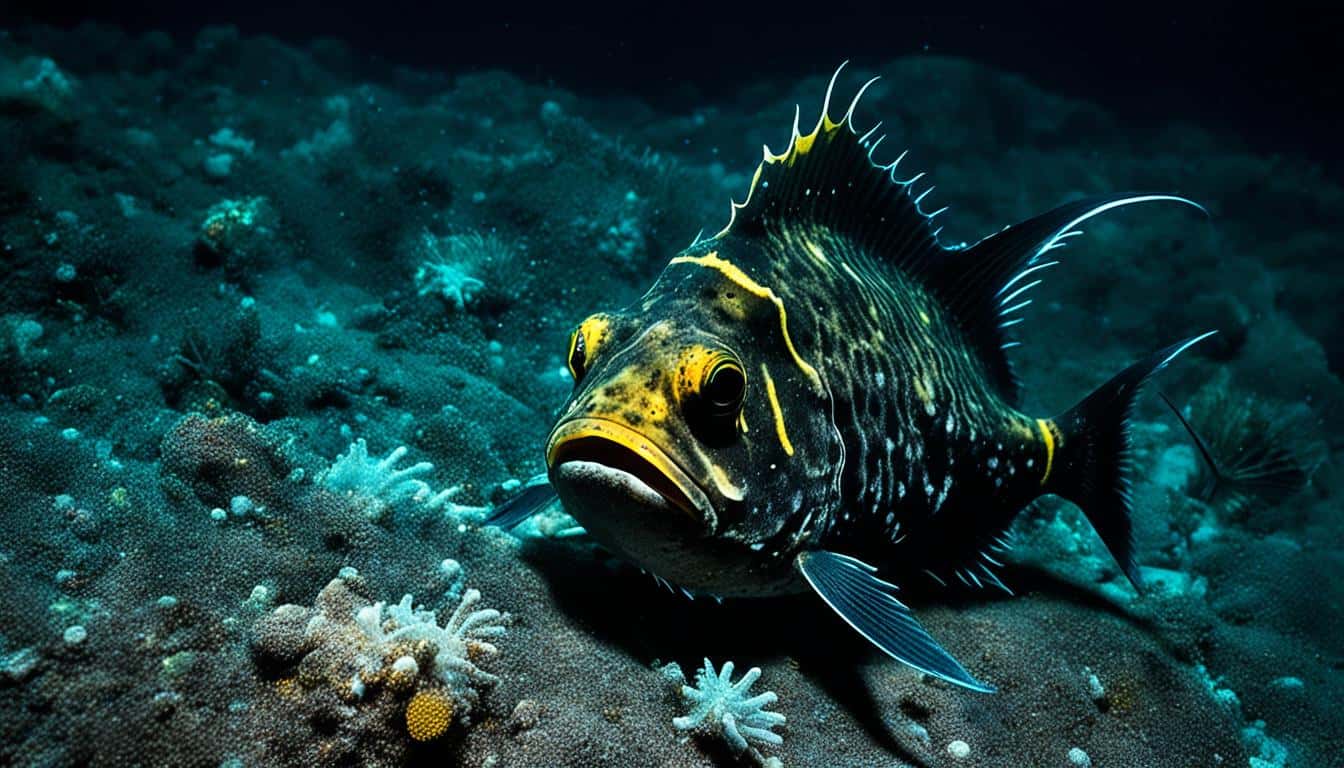 How do anglerfish camouflage?