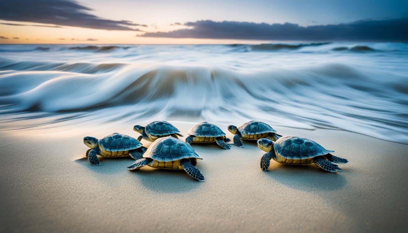 How do baby sea turtles survive?