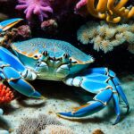 How do crabs interact with other marine life?