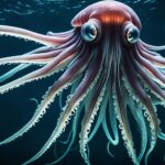 How do giant squids adapt to deep-sea environments?