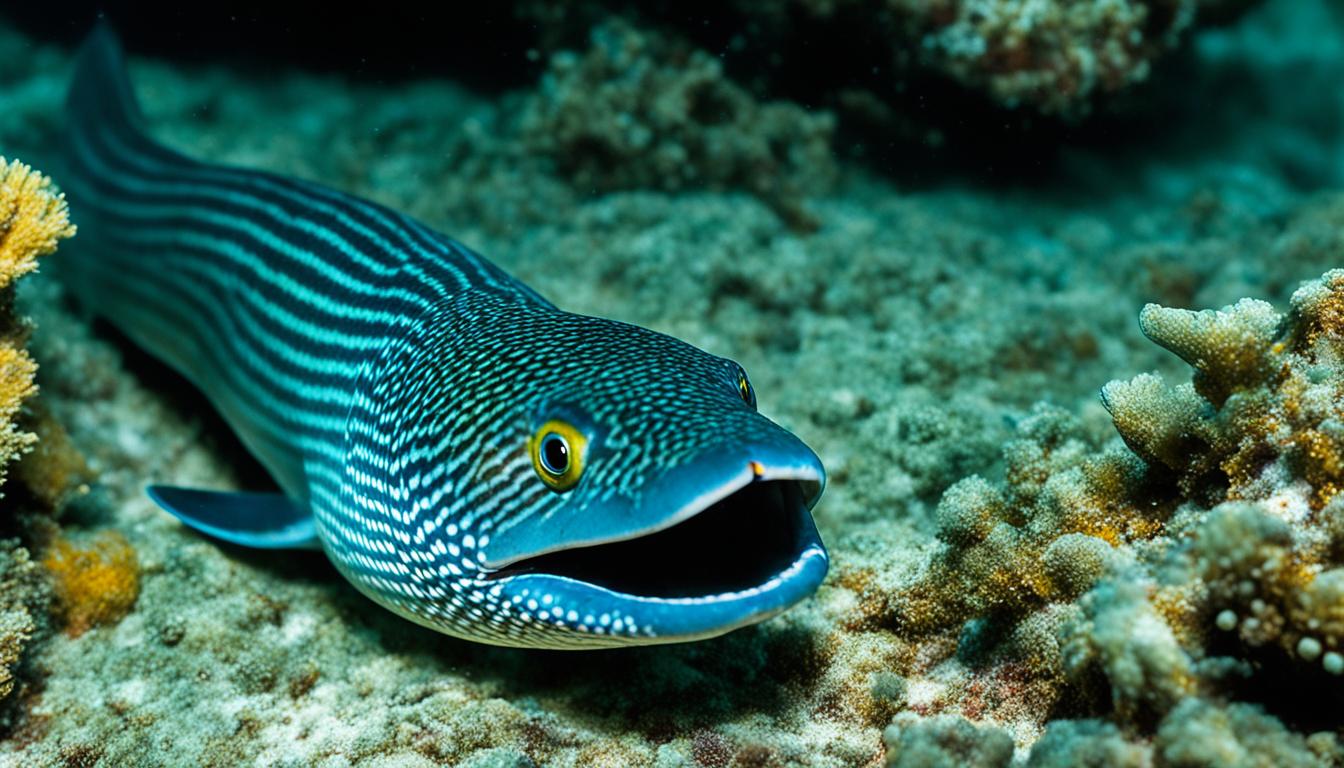 How do moray eels hunt for food?