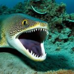 How do moray eels use their sharp teeth?