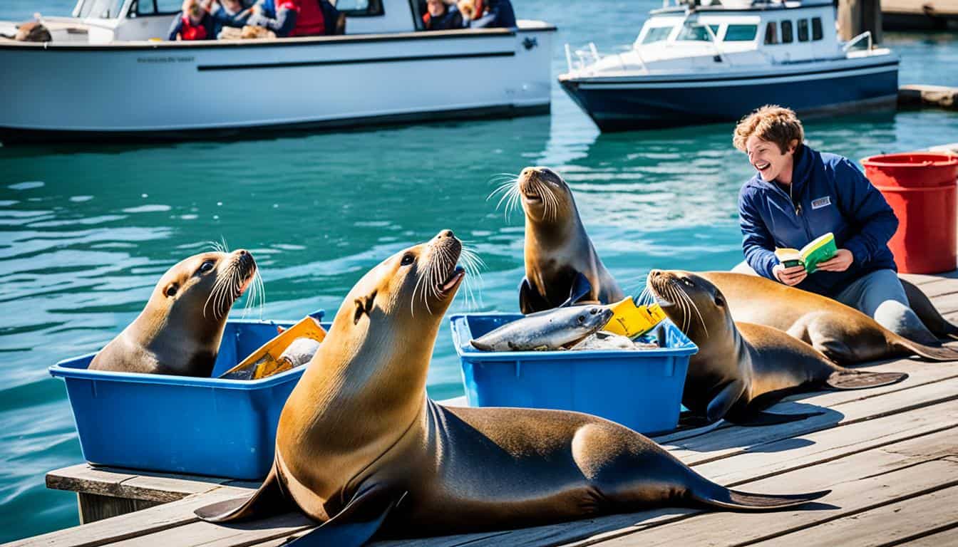 How do sea lions interact with humans?