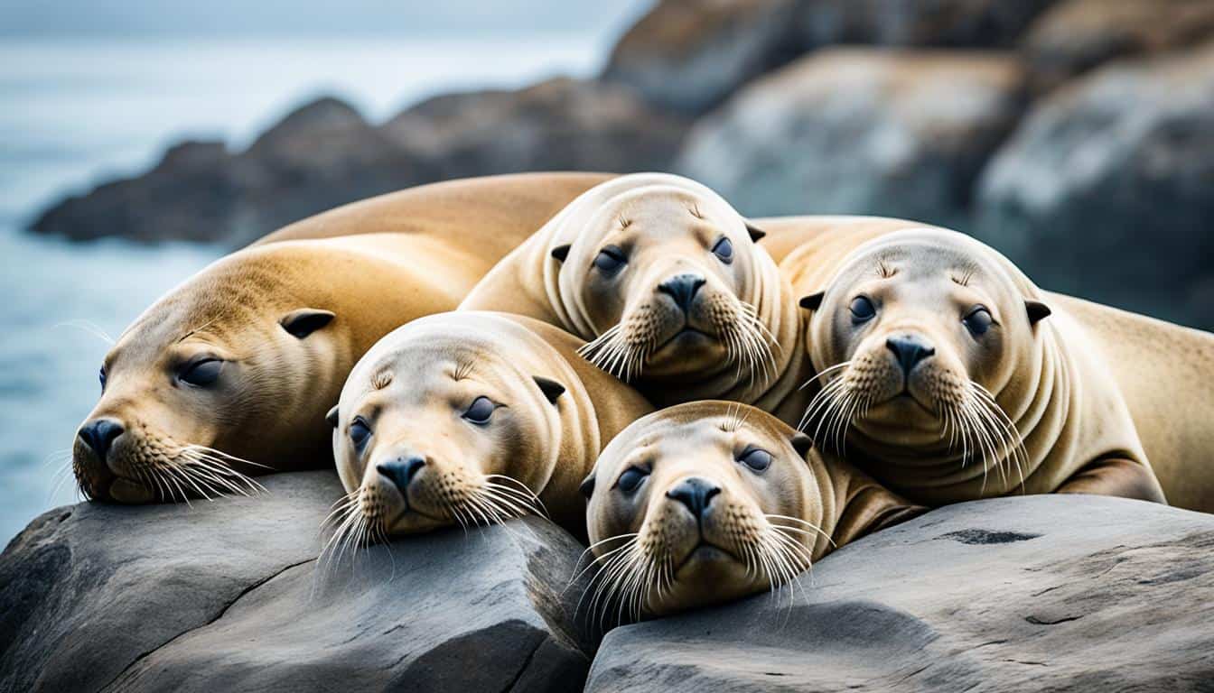 How do sea lions sleep?