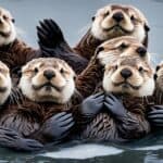 How do sea otters keep warm in cold water?