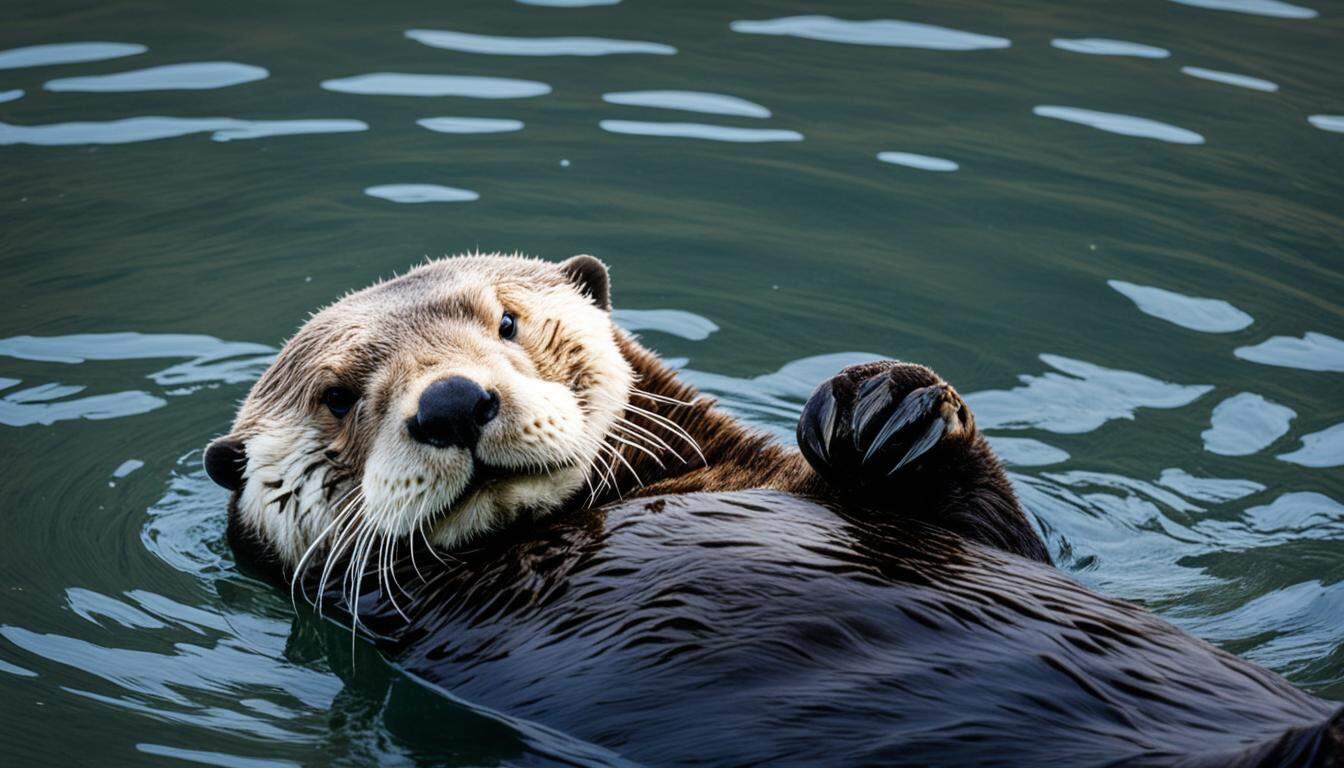 How do sea otters sleep?