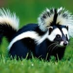 What is the diet of a striped skunk?