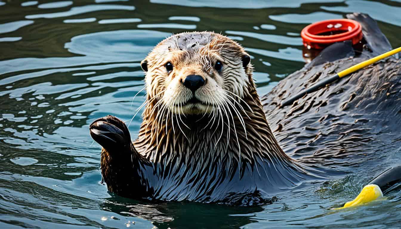 What threats do sea otters face?