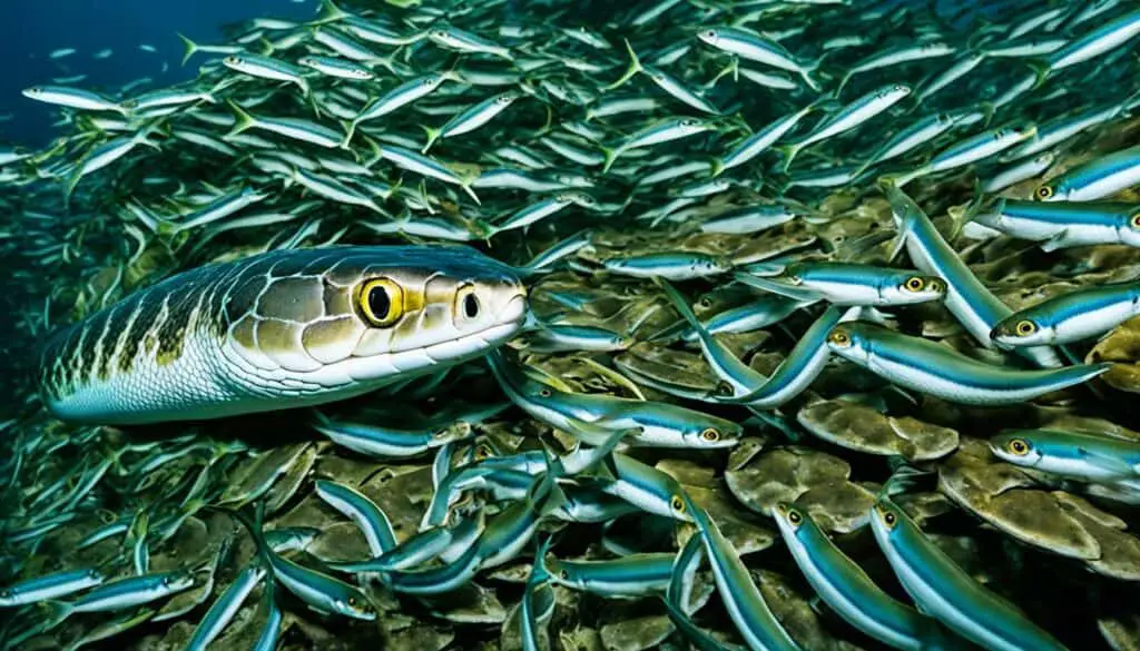hunting techniques of sea snakes