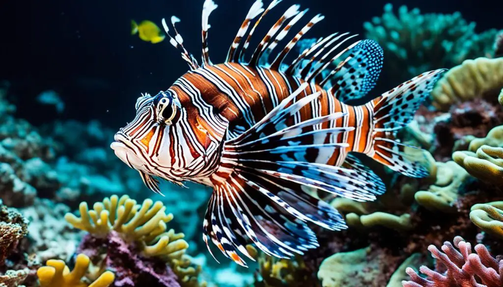lionfish hunting prey
